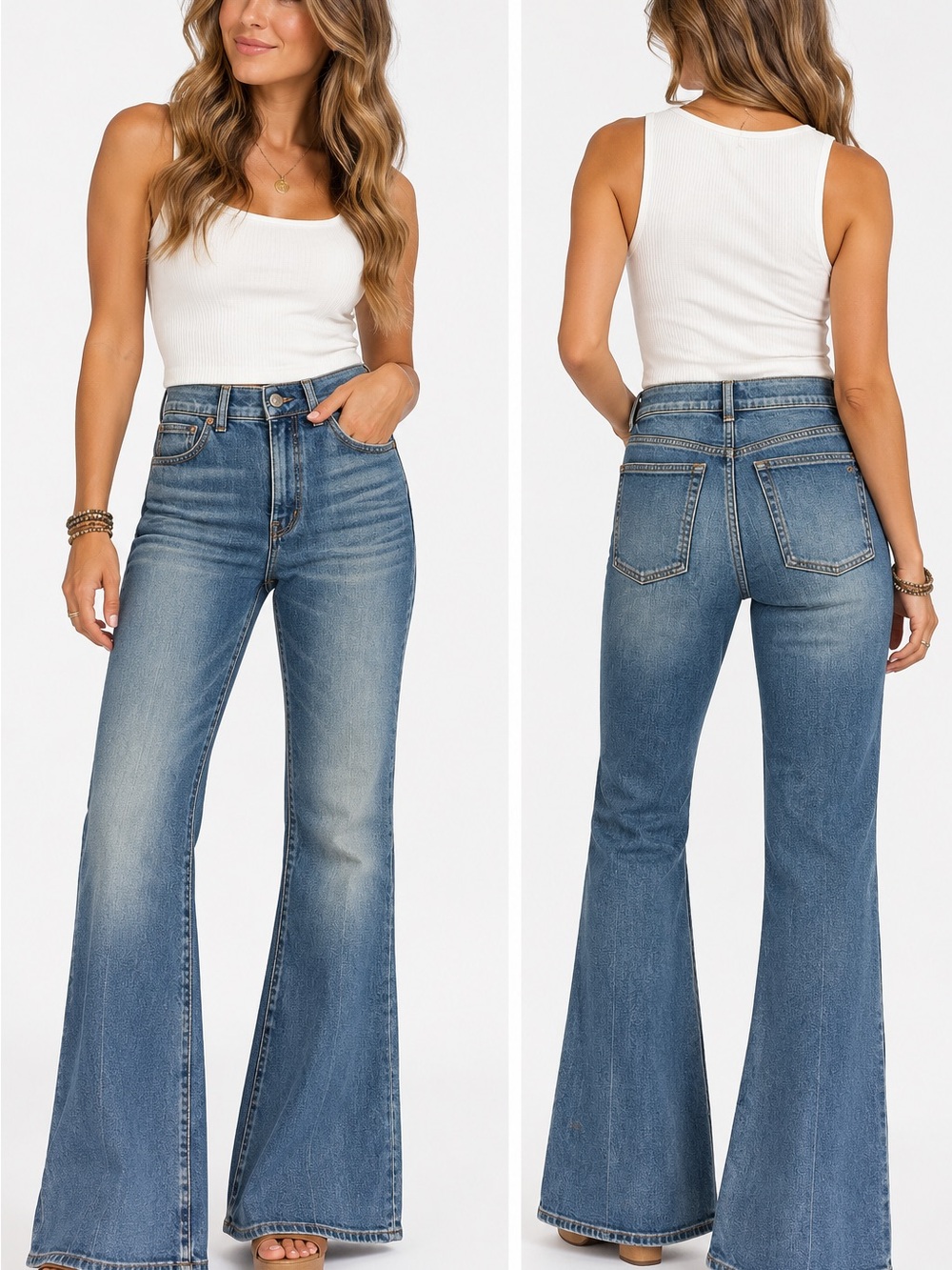 Madewell High-Rise Wide-Leg Jeans in Medium Blue Wash
